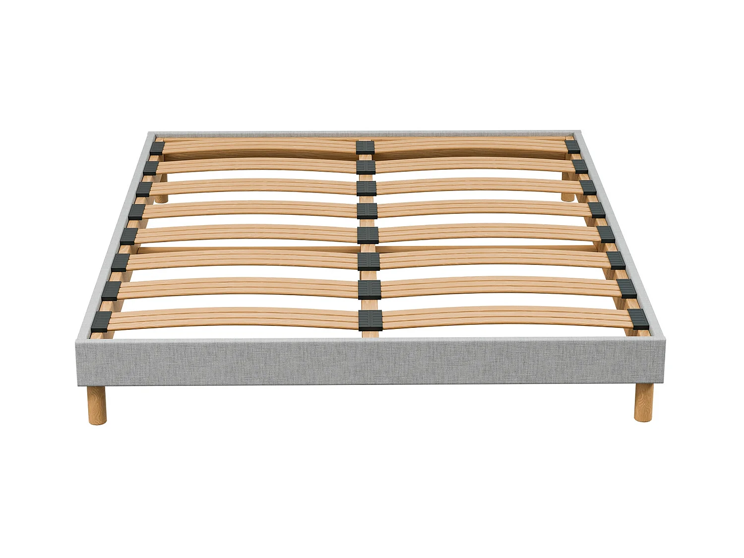 Lattenbodem 160x 200 cm - Vurenhout Stevige en duurzame structuur Hoge kwaliteit - Lichtgrijs - Comfortabel Douce Lune®