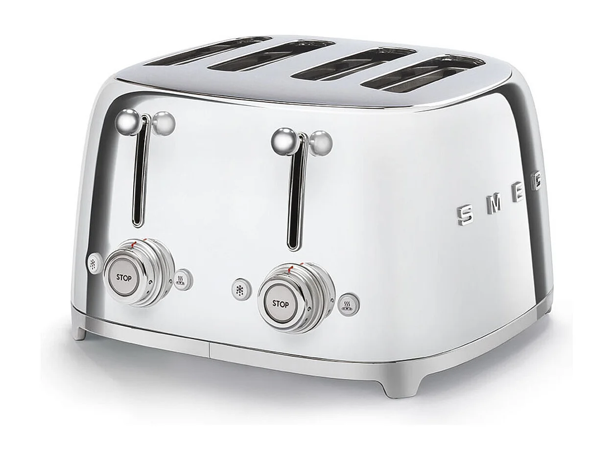 Smeg Grille-pains 4 fentes 950w chromé - tsf03sseu