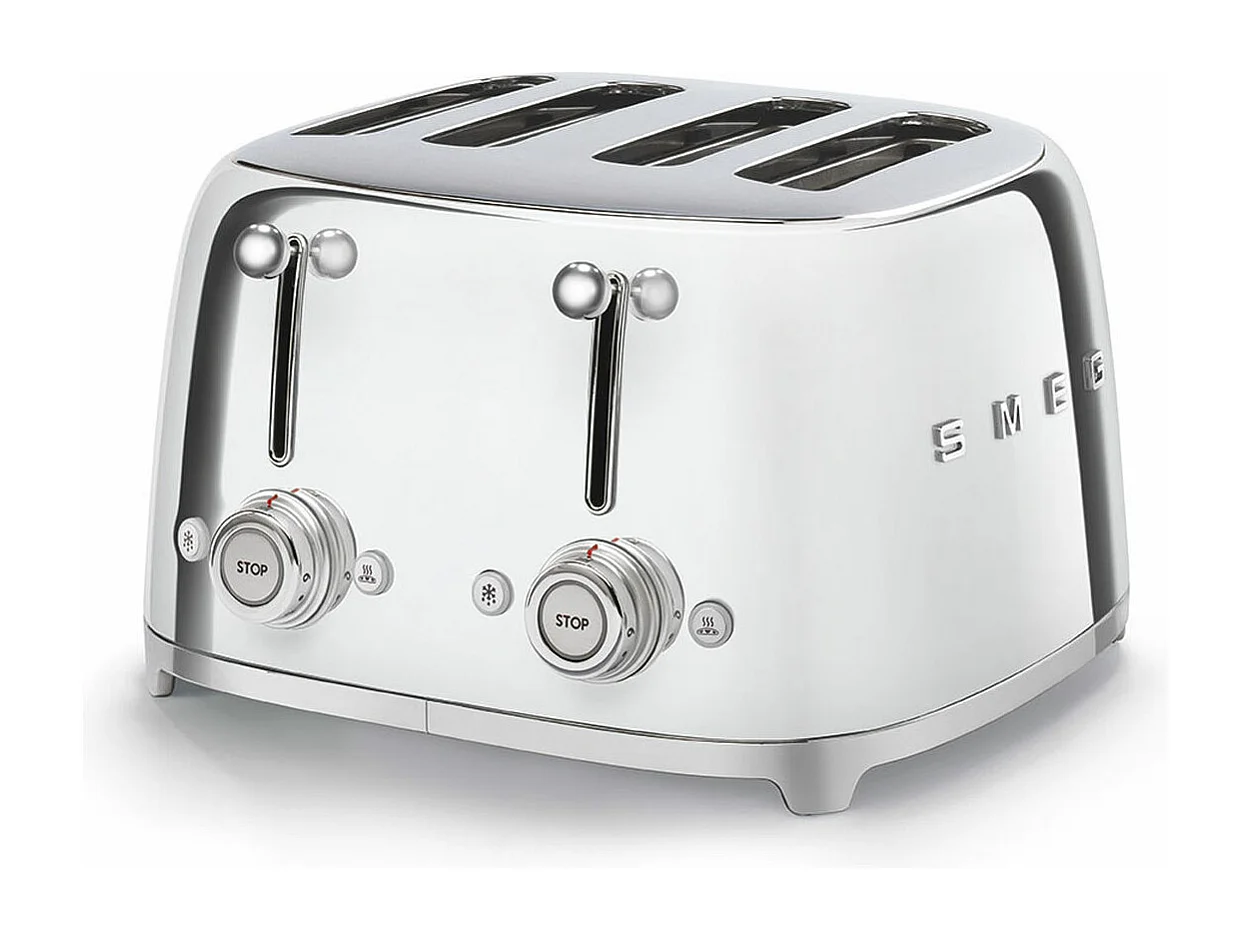 Smeg Grille-pains 4 fentes 950w chromé - tsf03sseu