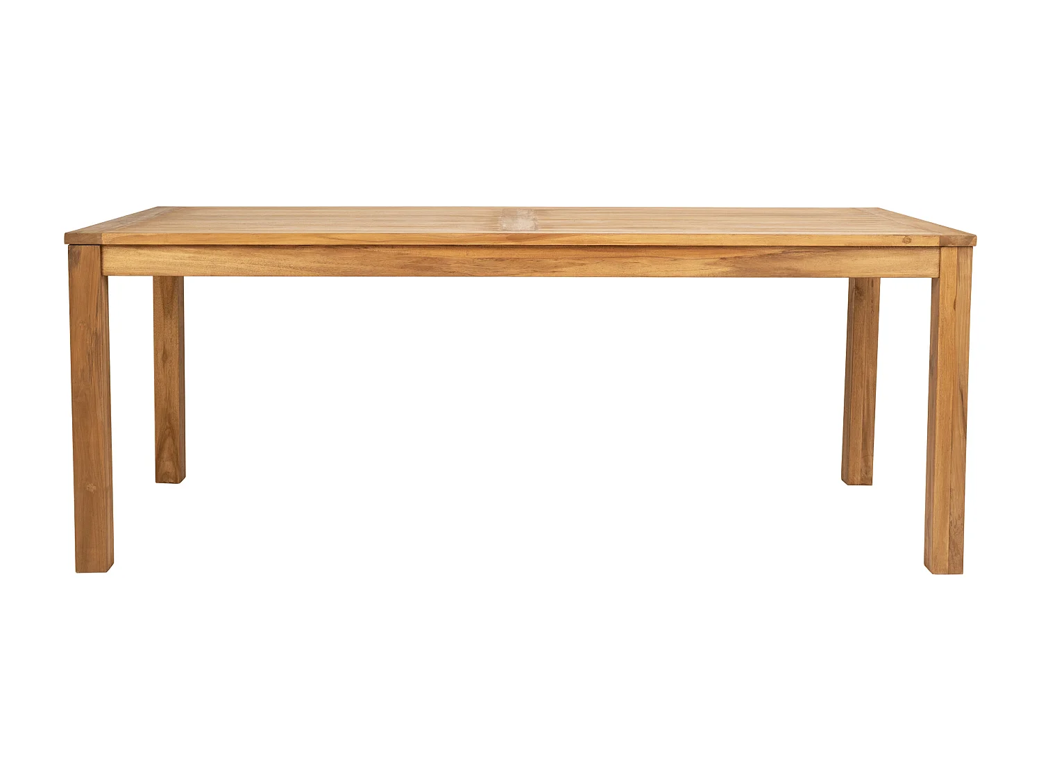 Table à manger 8 personnes en bois de teck - Naturel - AMILA