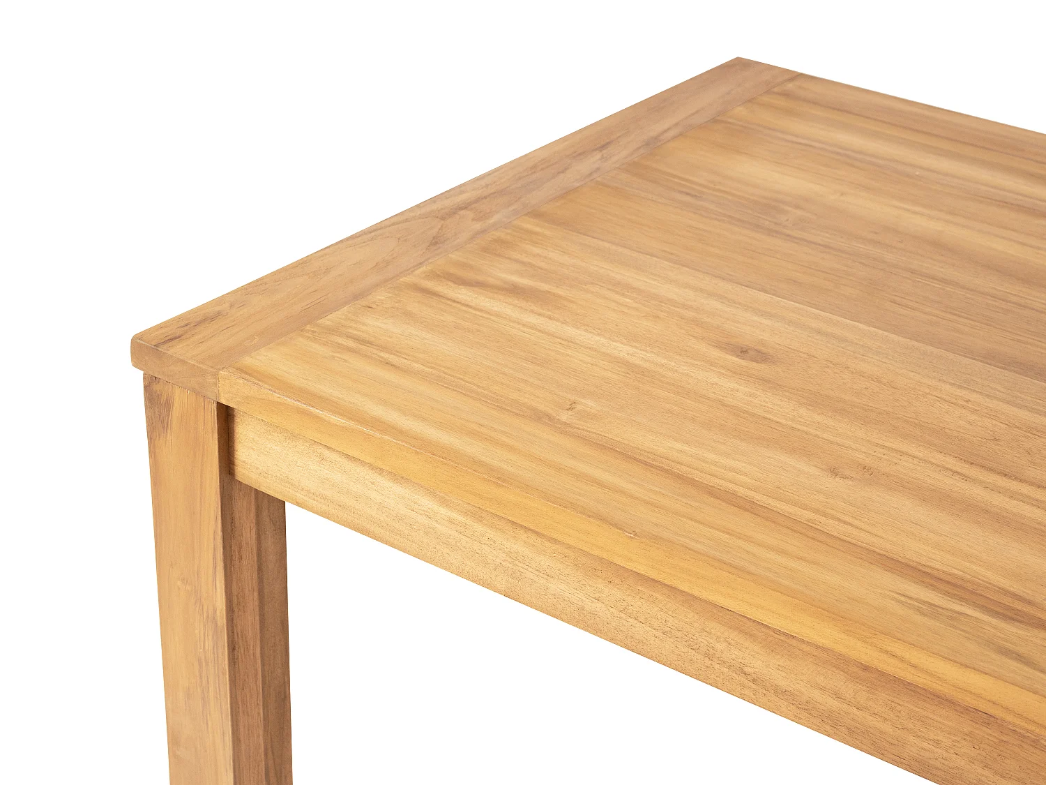 Table à manger 8 personnes en bois de teck - Naturel - AMILA