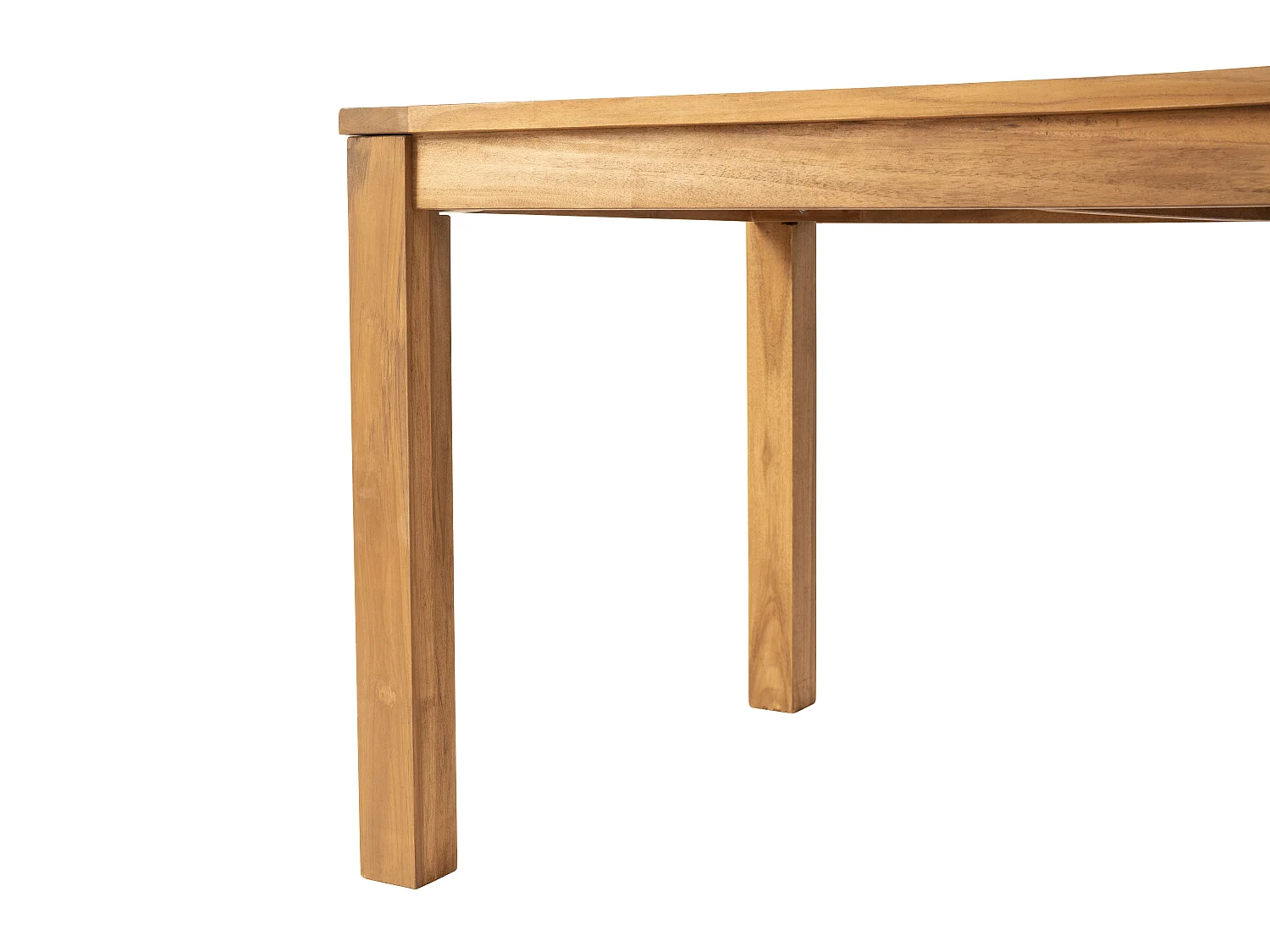 Table à manger 8 personnes en bois de teck - Naturel - AMILA