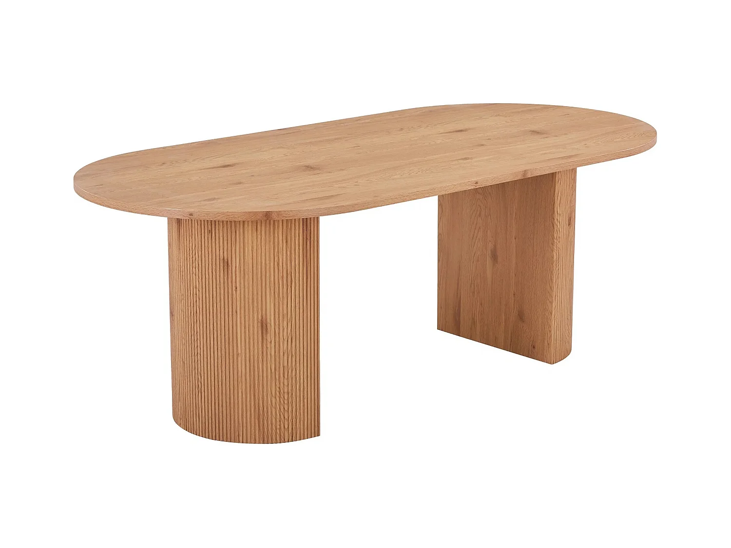 Rechthoekige tafel Eiken Staal Kazo-Kleur Beige