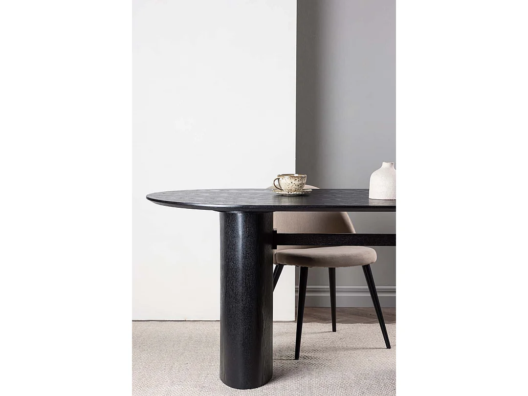 Isolde eetkamertafel 90x180cm zwart.