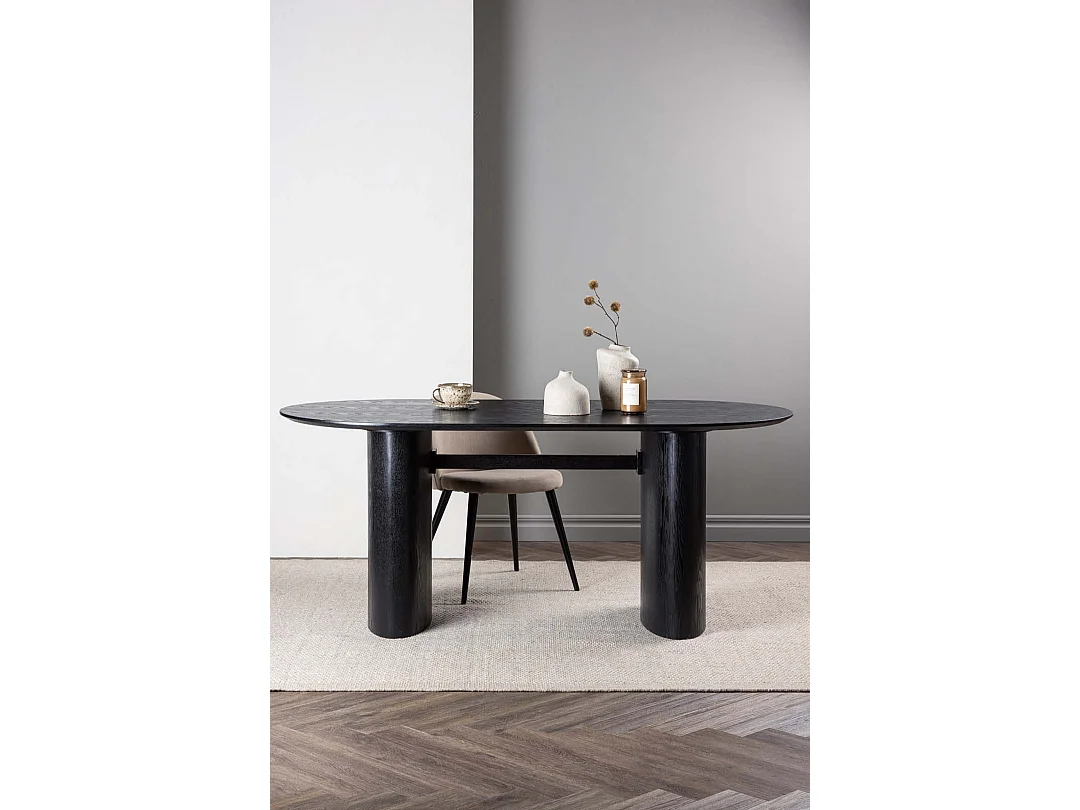 Table à Manger Design "Isolde" 180cm Noir