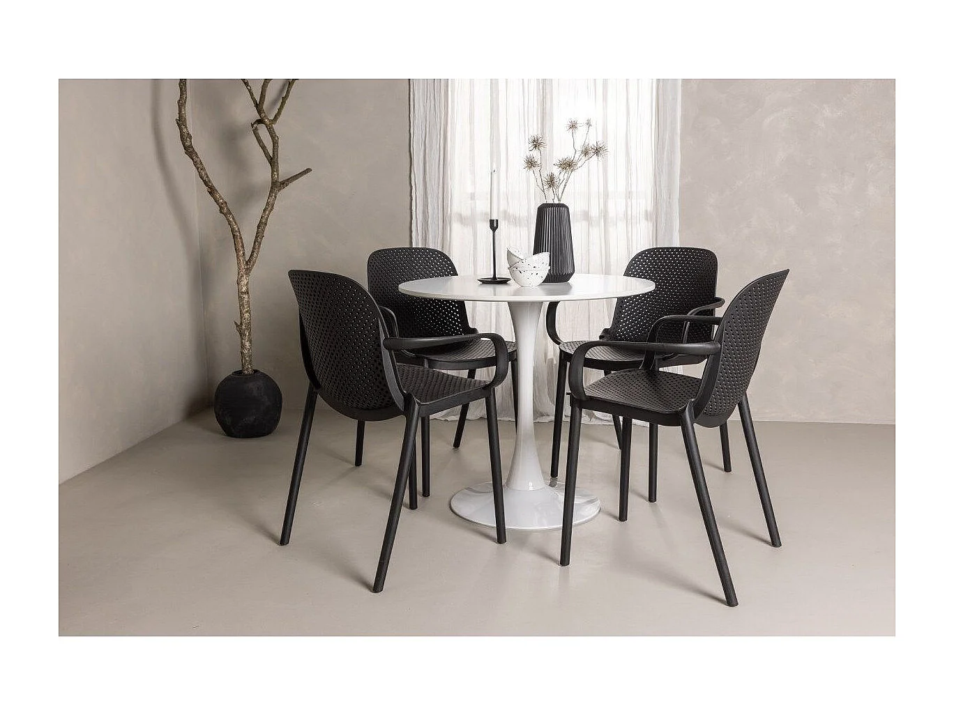 Hamden Esstisch Ø80cm weiß.