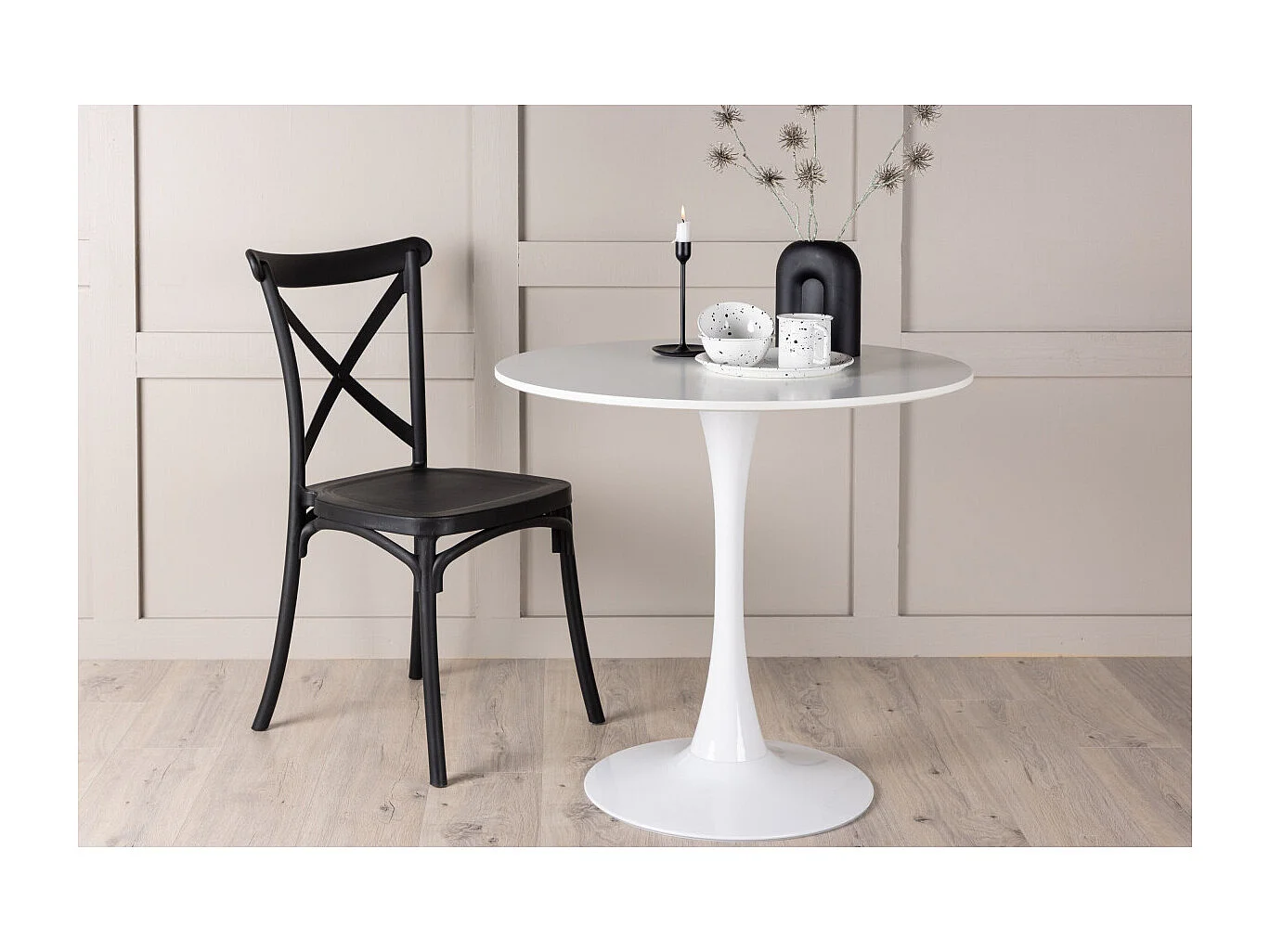 Hamden Esstisch Ø80cm weiß.