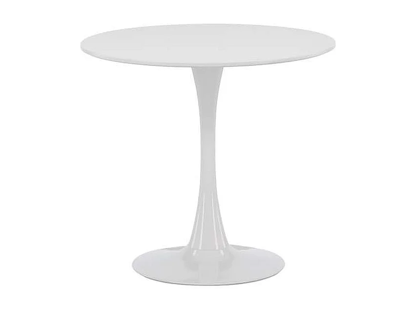 Hamden table de salle à manger Ø80cm blanc.