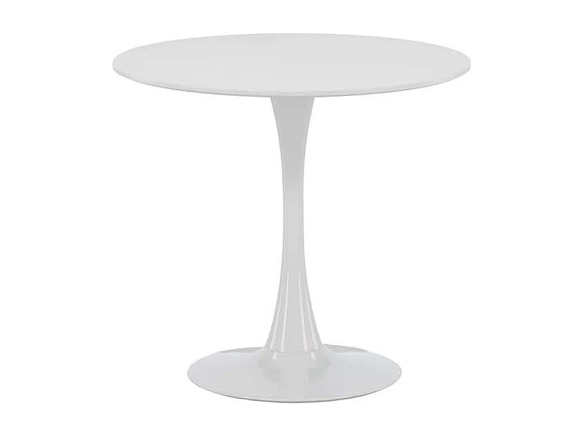 Hamden table de salle à manger Ø80cm blanc.
