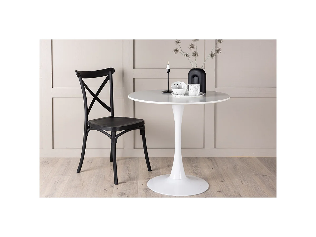 Table à Manger Ronde "Hamden" 80cm Blanc