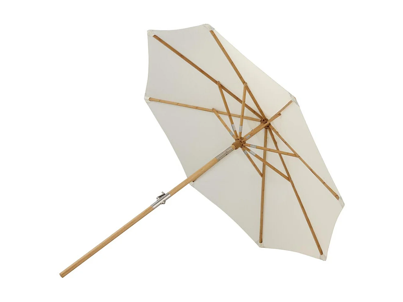 Parasol en Bambou "Cerox" 270cm Blanc