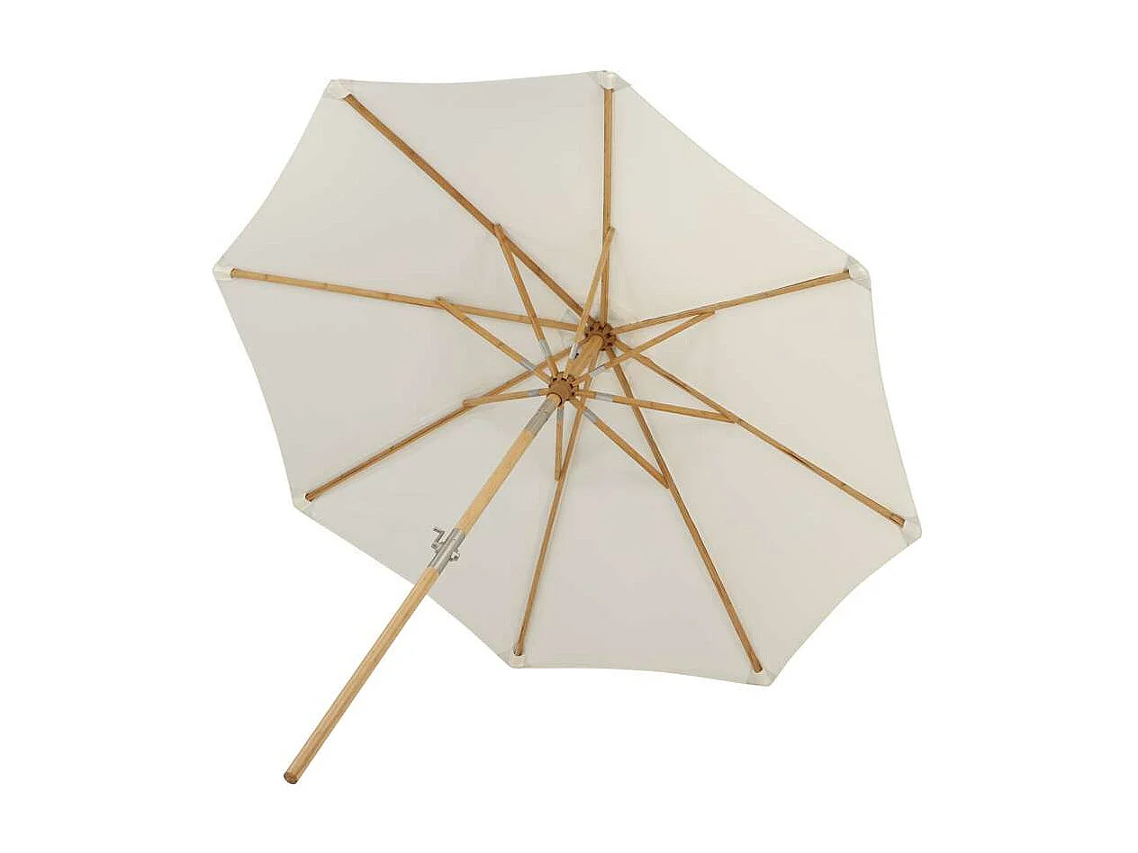 Parasol en Bambou "Cerox" 270cm Blanc