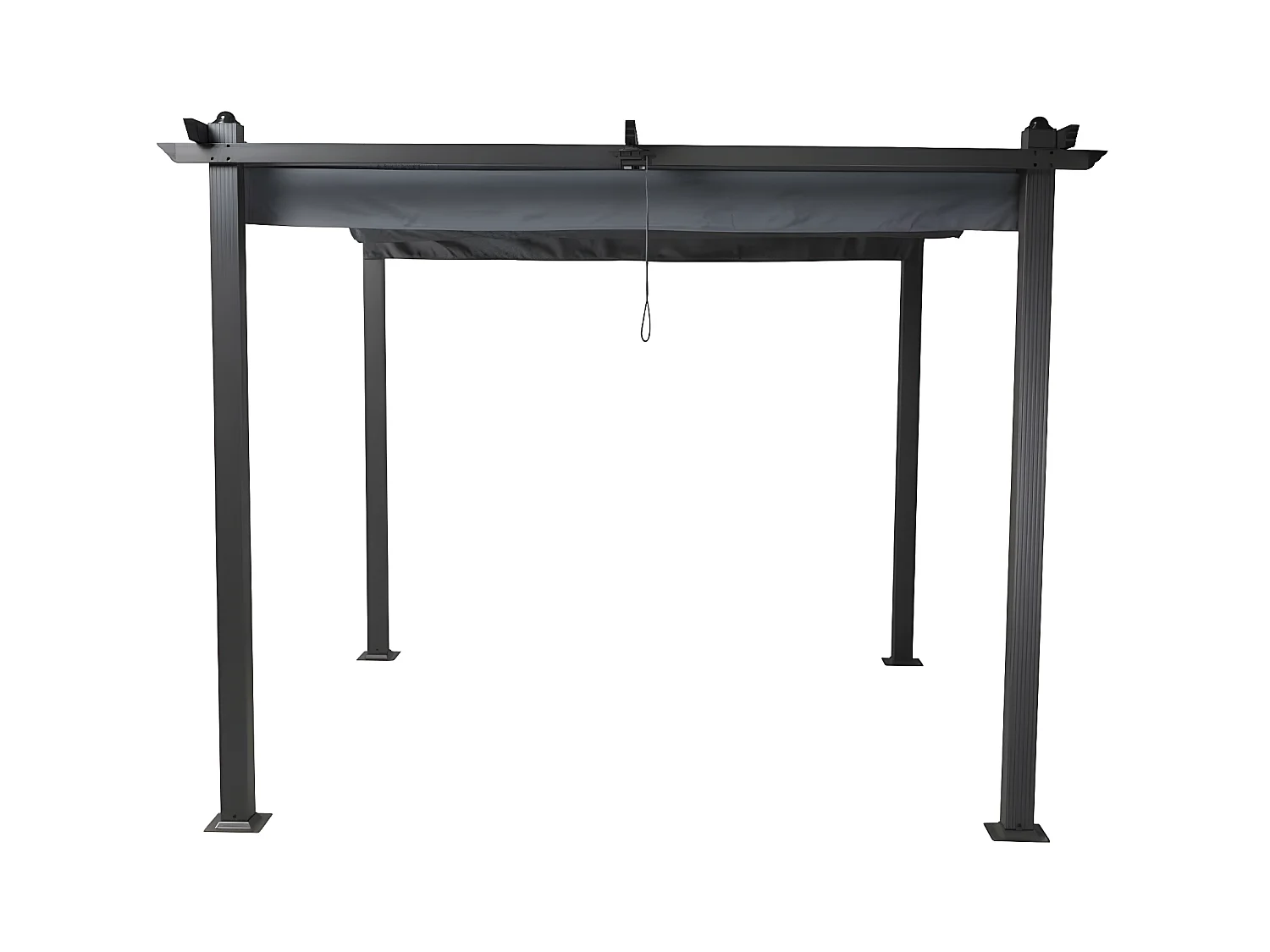 Pergola Avec Toit "Lazio" 295cm Gris Foncé