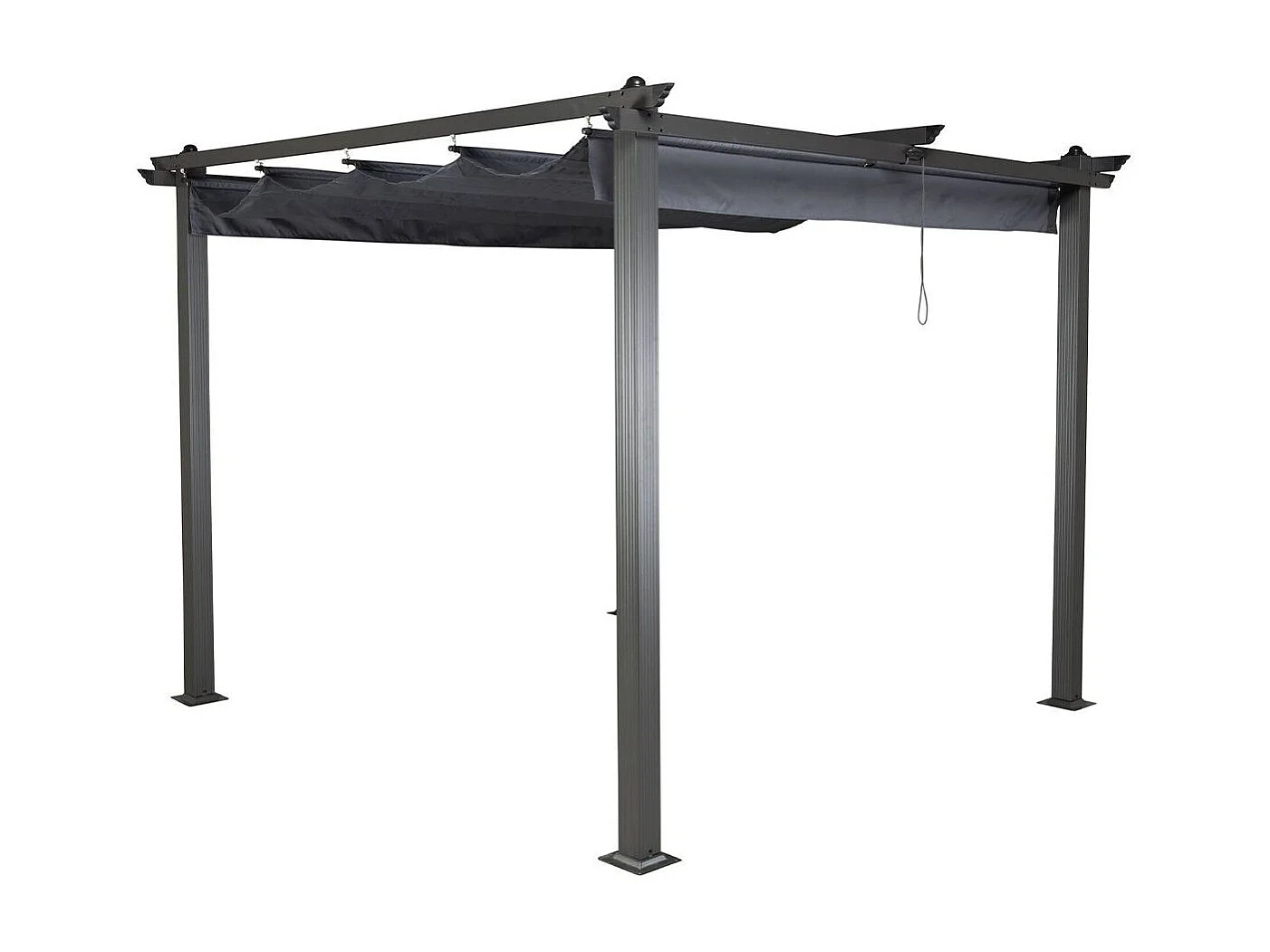 Pergola Avec Toit "Lazio" 295cm Gris Foncé