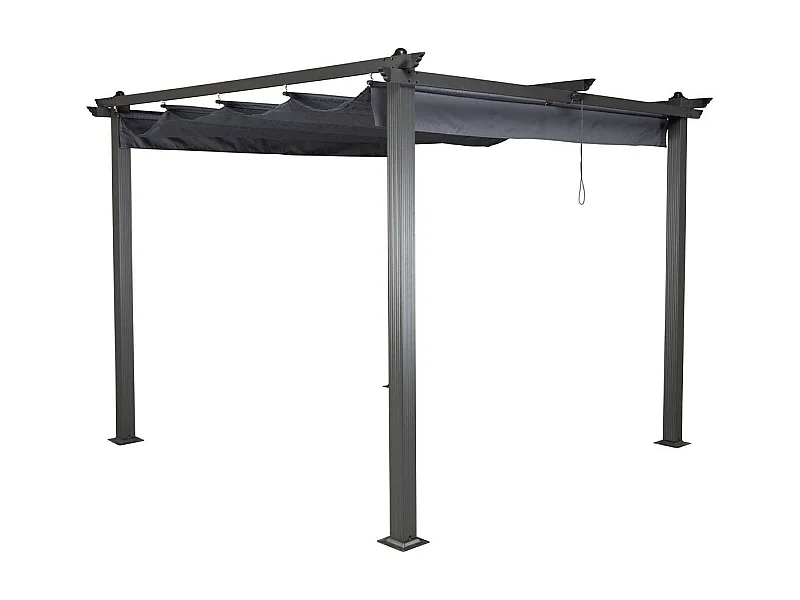 Pergola Avec Toit "Lazio" 295cm Gris Foncé
