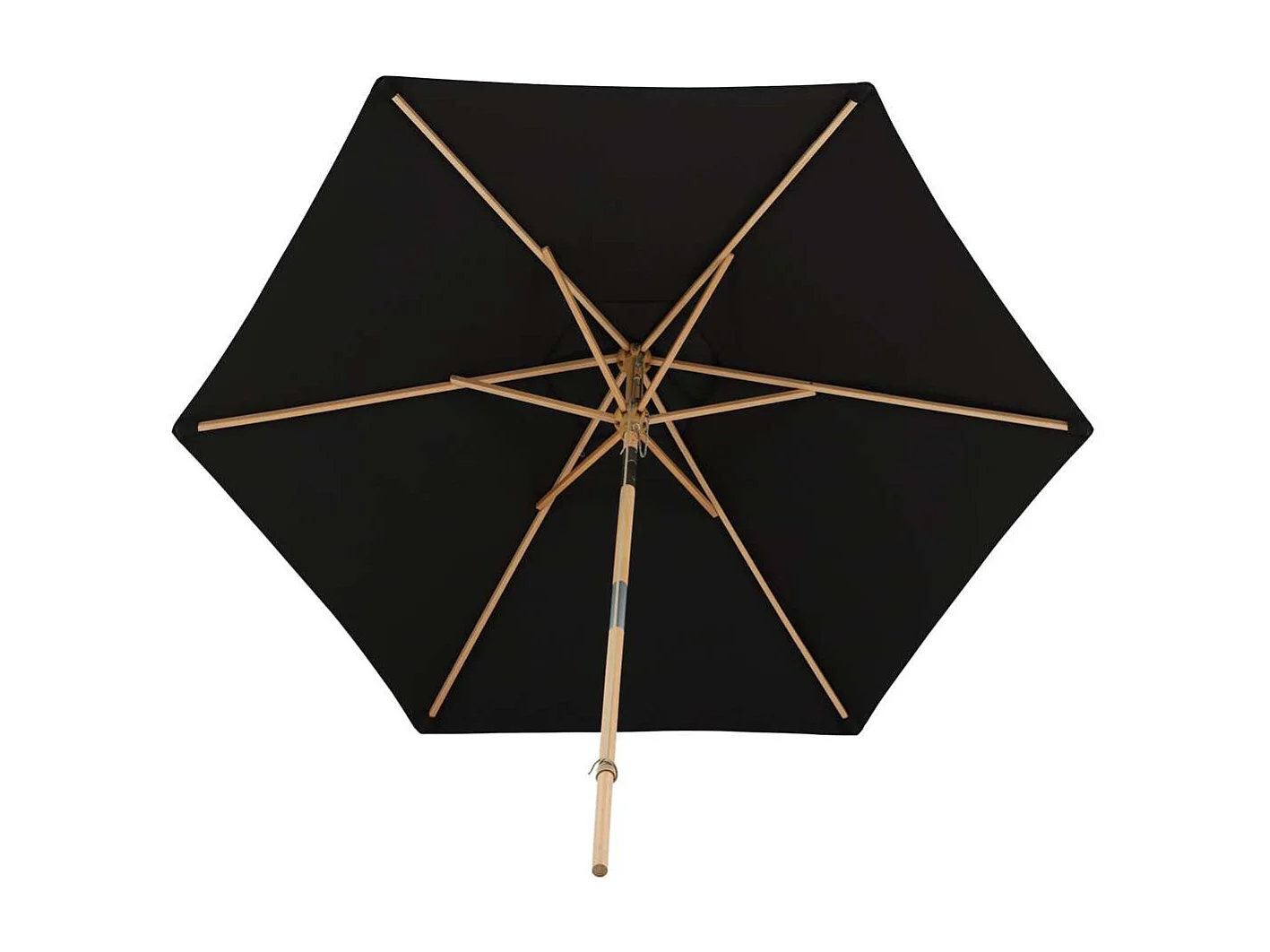 Corypho parasol met kantelfunctie zwart.