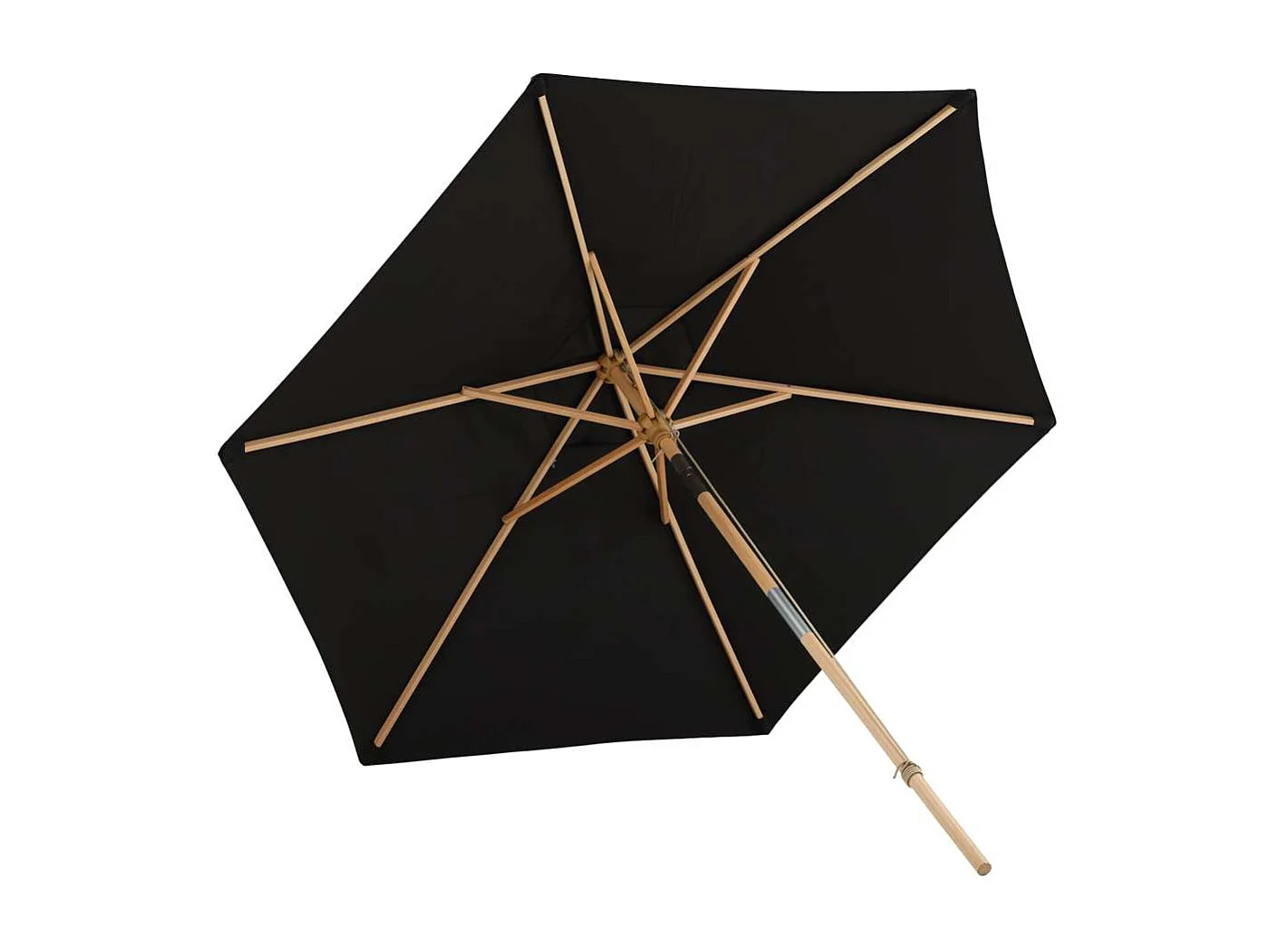Parasol en Bois "Corypho" 250cm Noir