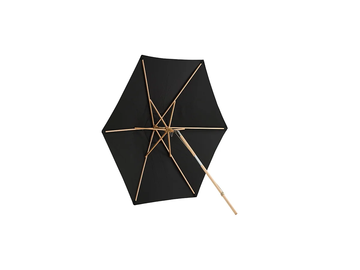Parasol en Bois "Corypho" 250cm Noir