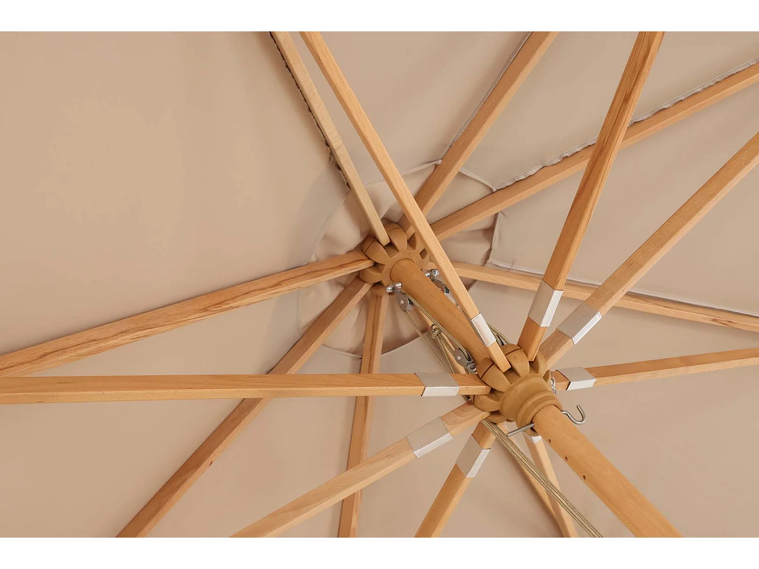 Parasol en Bois "Naxos" 300cm Marron