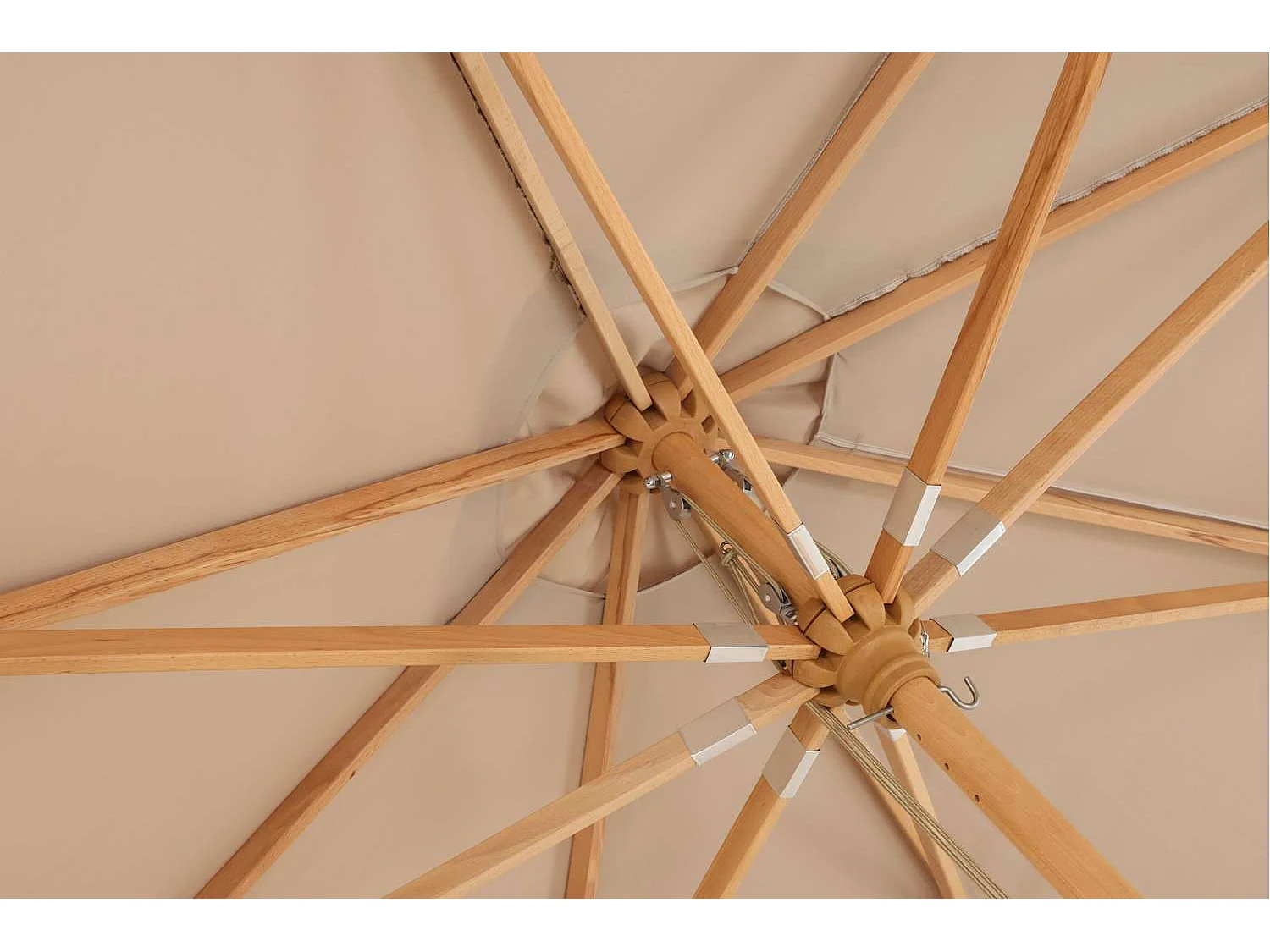 Parasol en Bois "Naxos" 300cm Marron