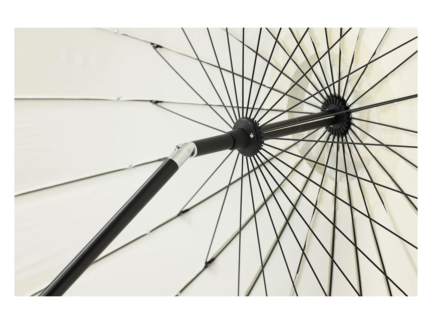 Palmetto Sonnenschirm Kippfunktion weiß.