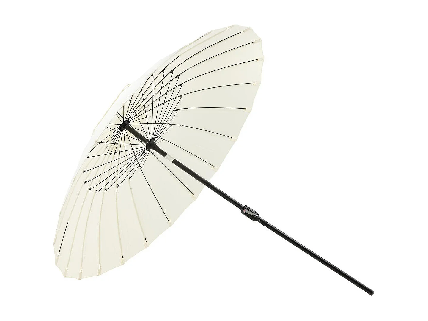 Palmetto parasol met kantelfunctie wit.