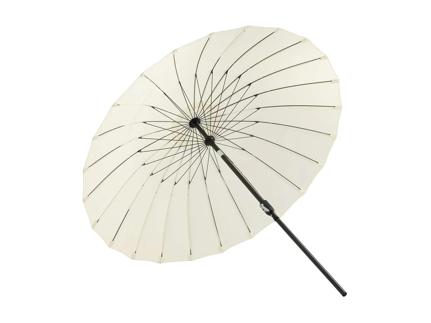 Palmetto parasol met kantelfunctie wit.