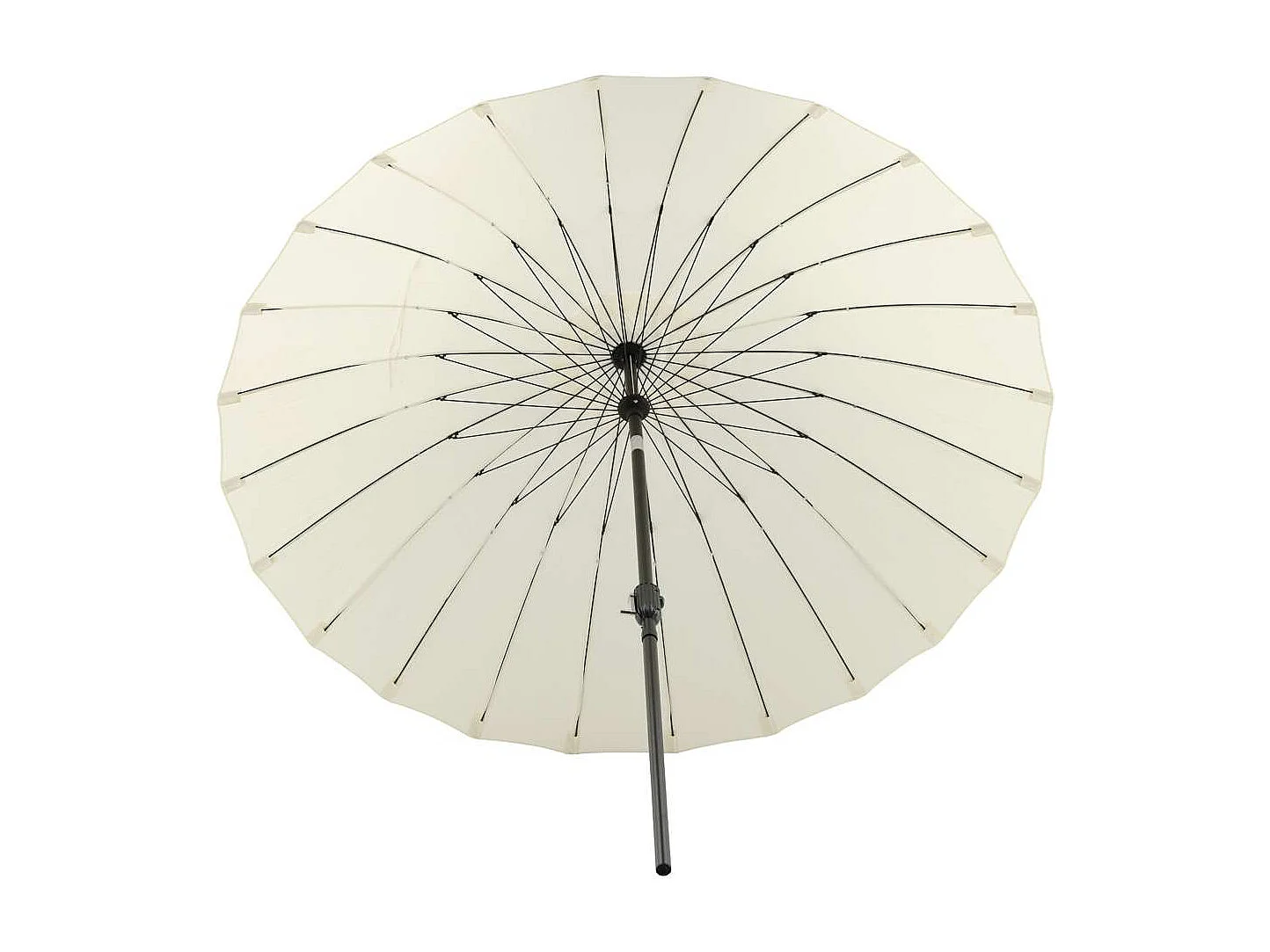 Palmetto parasol met kantelfunctie wit.