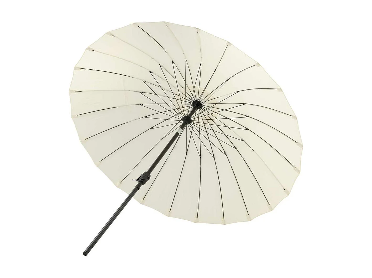 Palmetto parasol met kantelfunctie wit.