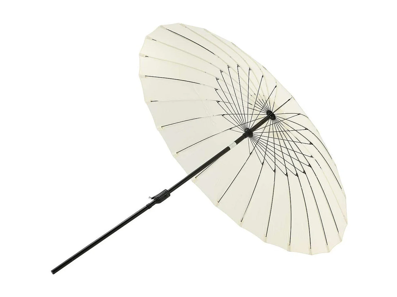 Palmetto parasol met kantelfunctie wit.