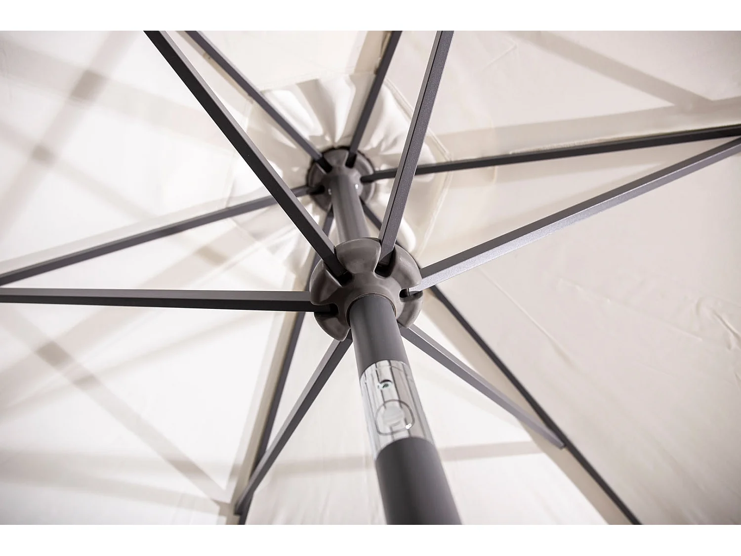 Leeds parasol witgrijs.