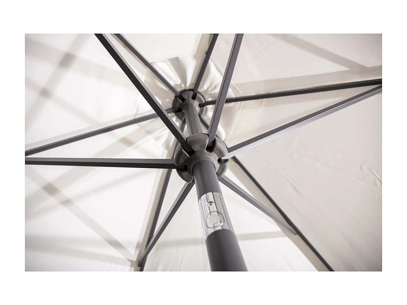 Parasol en Métal "Leeds" 300cm Blanc