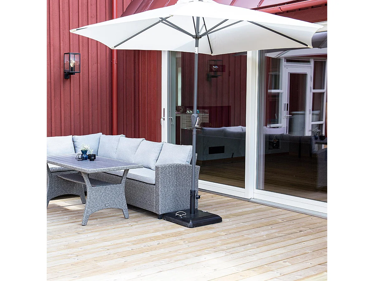 Leeds Parasol, blanc, gris.