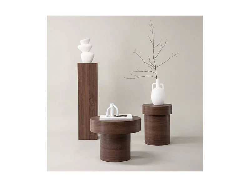 Ramsvik salontafel , voetstuk, bijzettafel bruin.