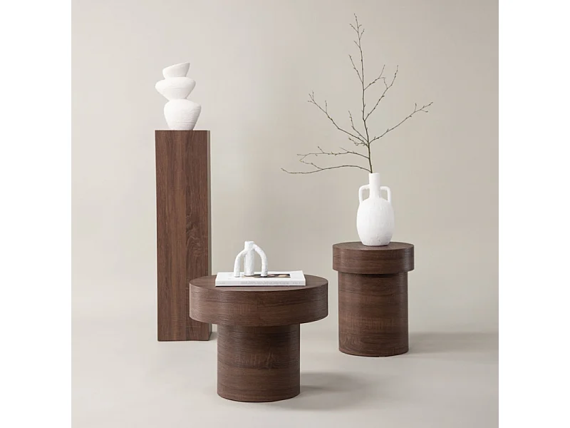 Ramsvik table basse , piédestal, table d'appoint marron.