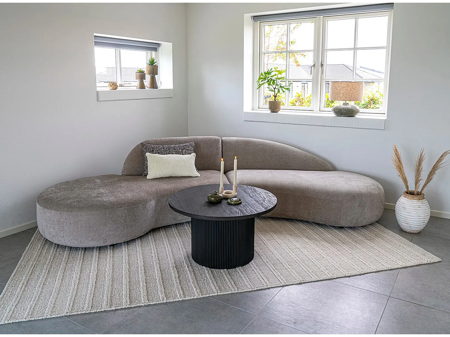 Table basse ronde BOAVISTA Ø80cm-Marron