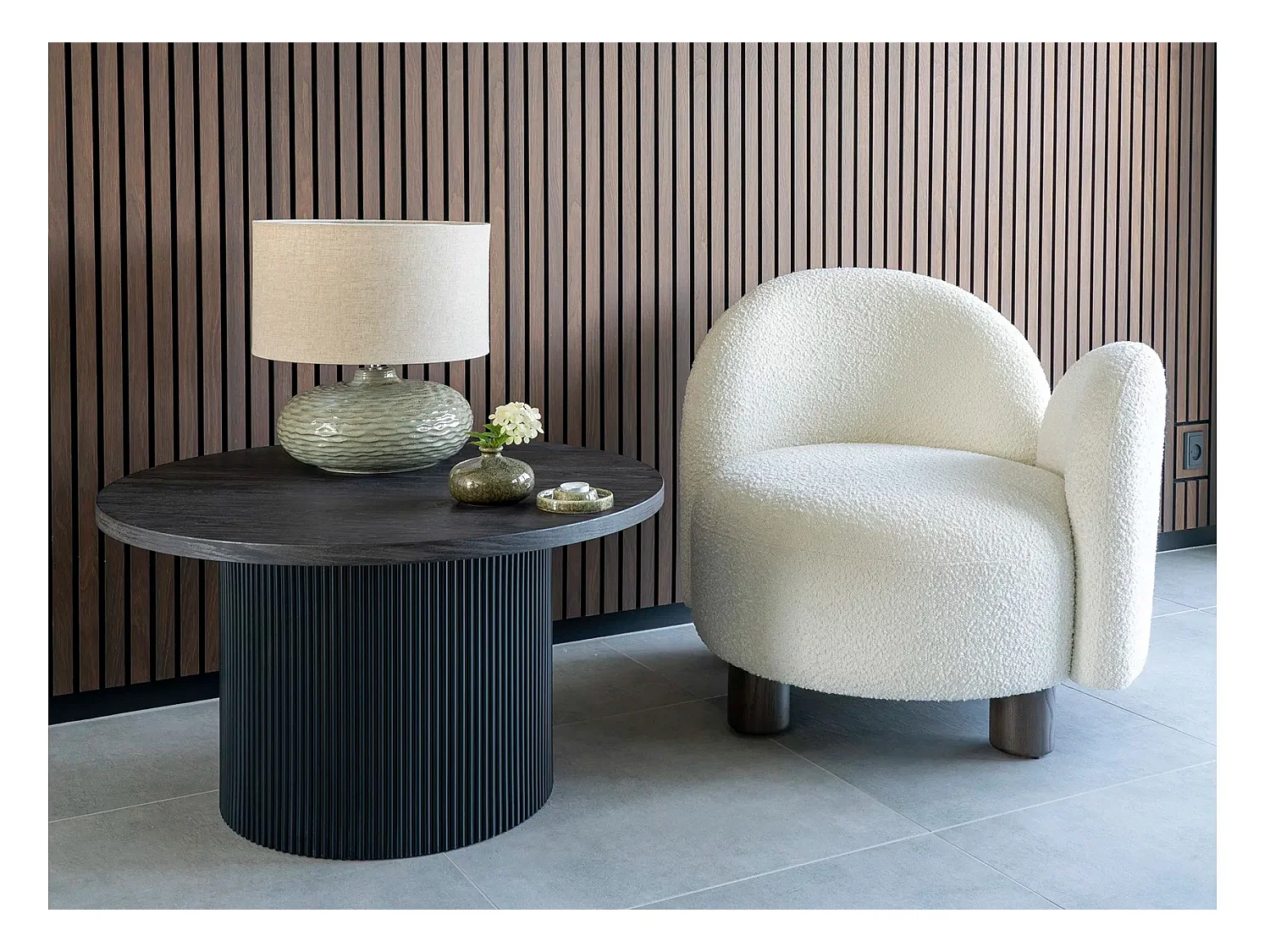 Boavista Couchtisch Ø80cm dunkelbraun.