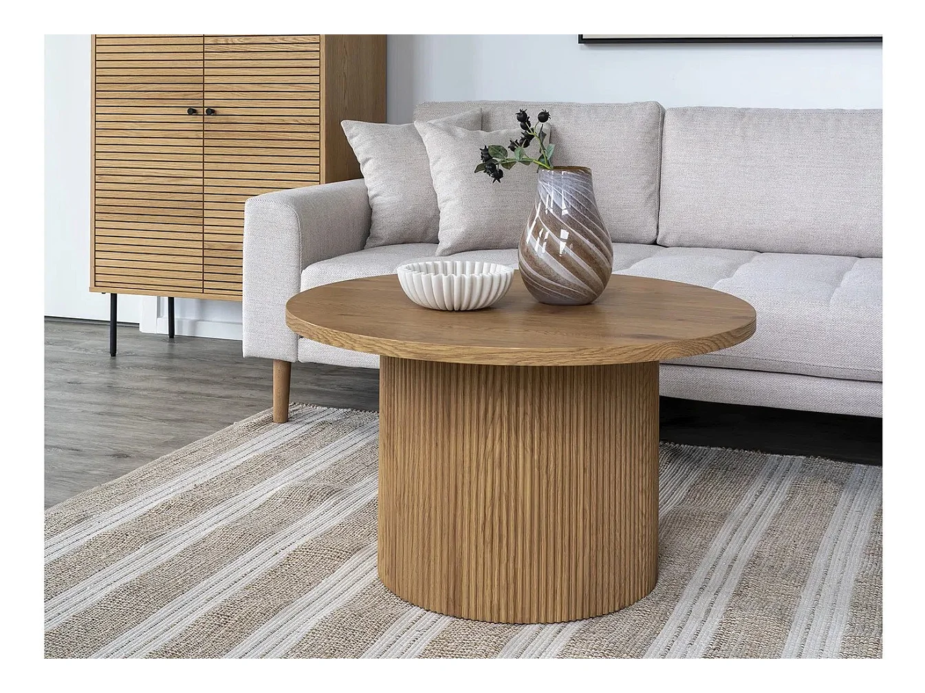 Boavista Couchtisch Ø80cm dunkelbraun.