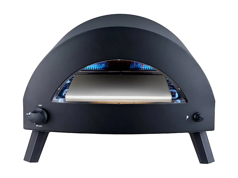 Bukom Pizzaofen til gas schwarz.