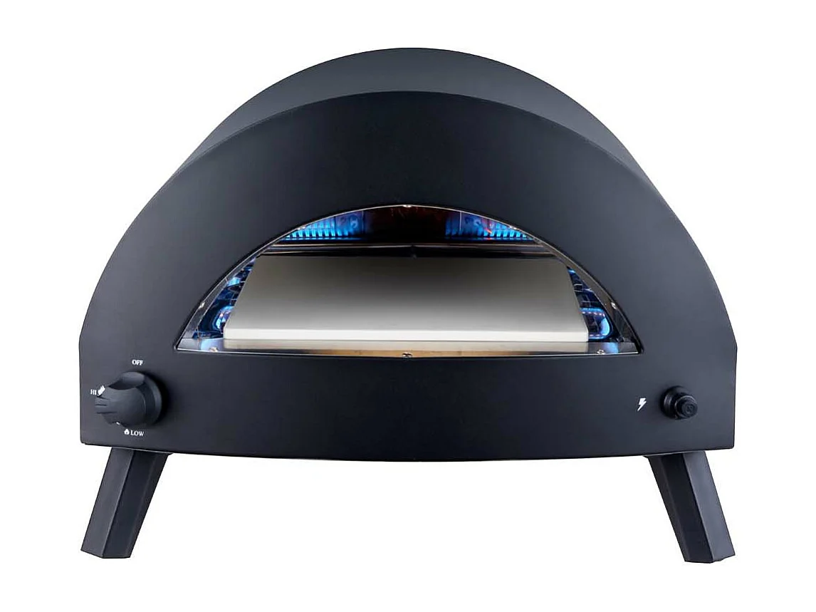Bukom Pizzaofen til gas schwarz.