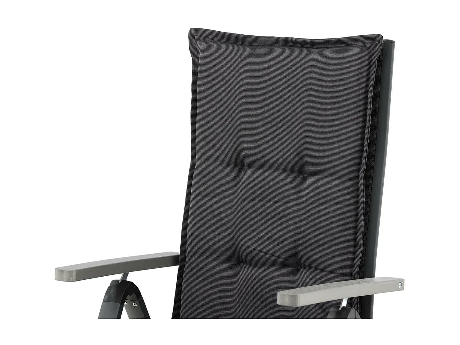 Lina coussin de jardin à dossier haut gris foncé.
