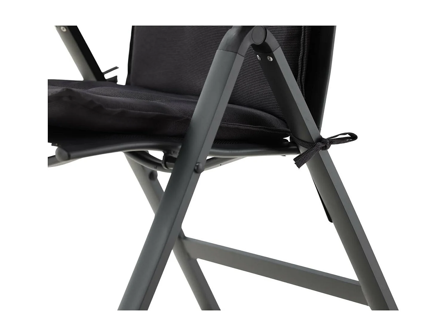 Lina coussin de jardin à dossier haut gris foncé.