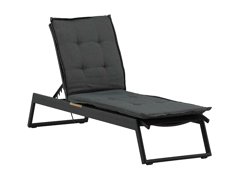 Lina tuinkussen ligstoel donkergrijs.