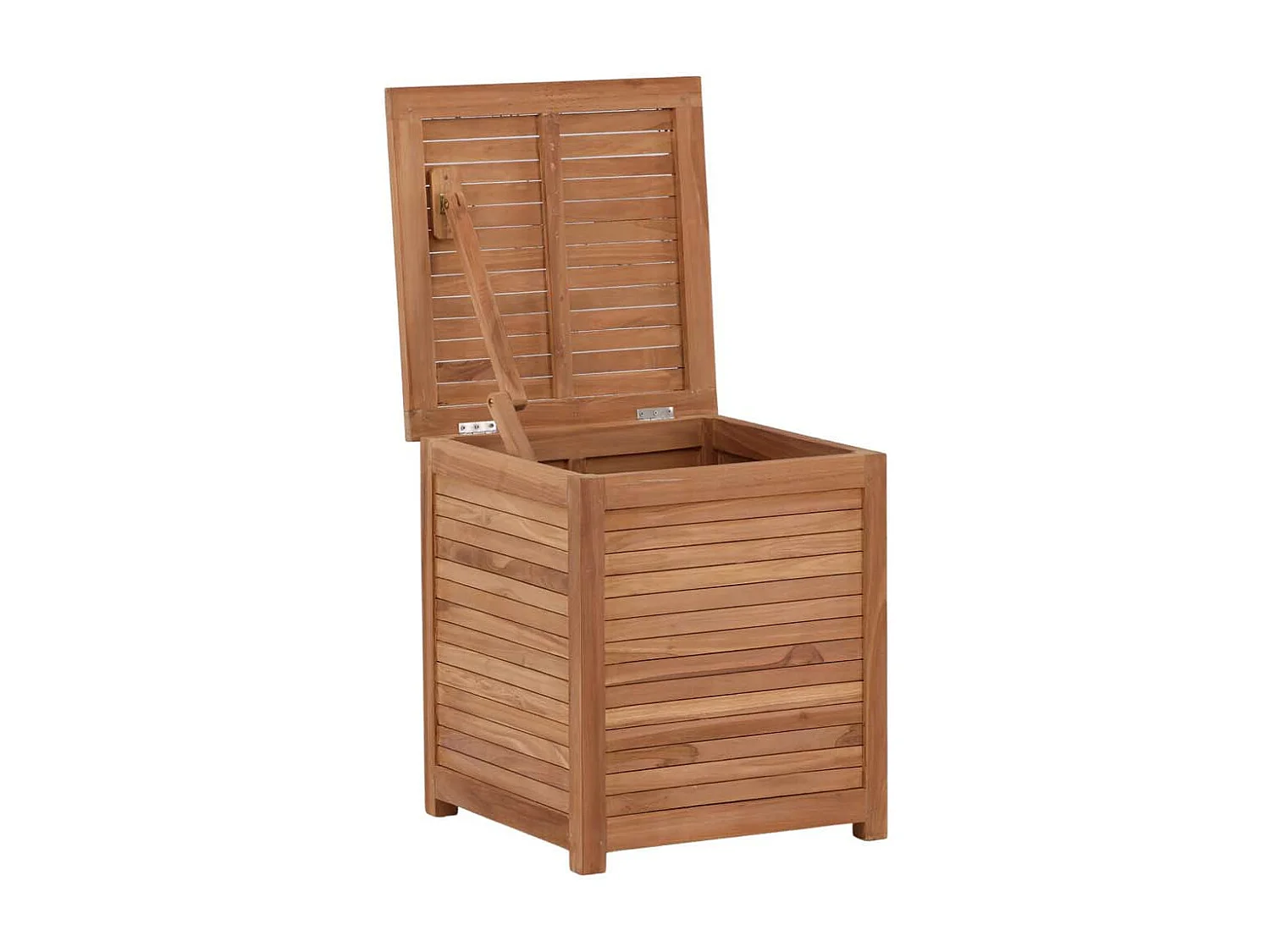 Coffre de Jardin Carré en Teck "Trento" 60cm Naturel