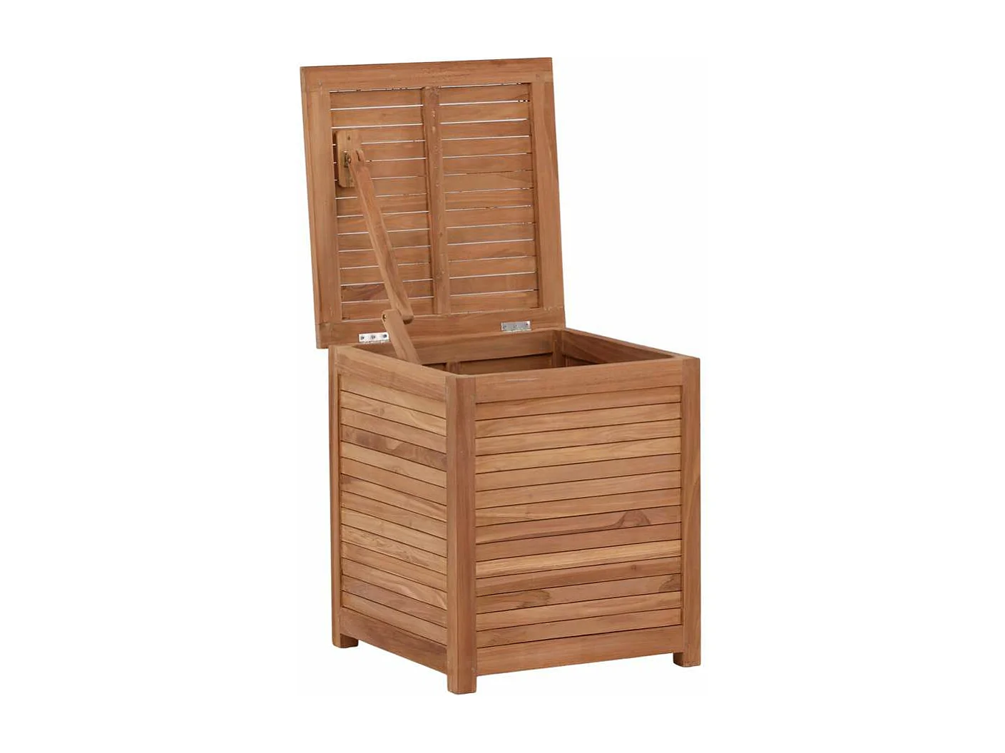 Coffre de Jardin Carré en Teck "Trento" 60cm Naturel