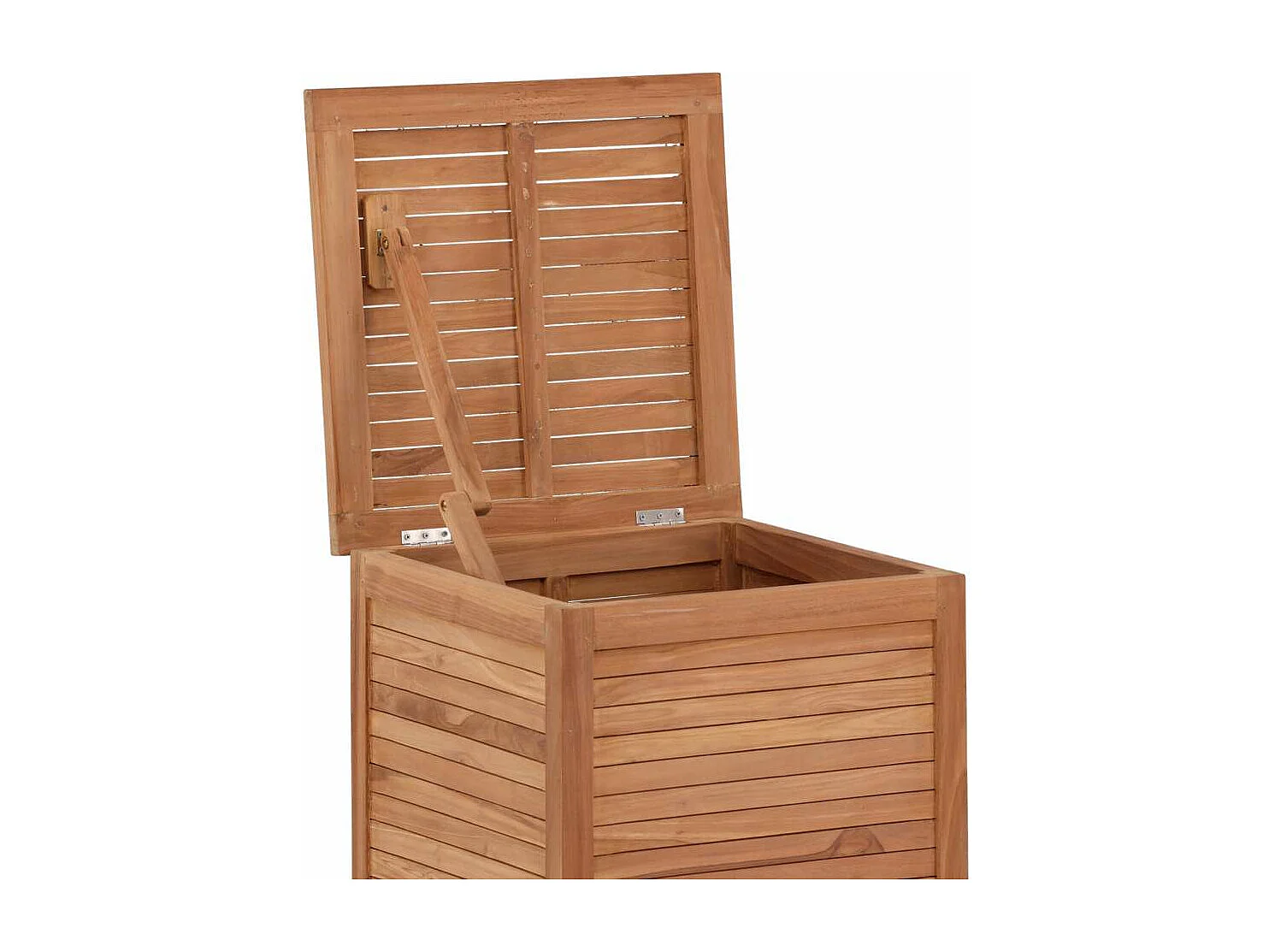 Coffre de Jardin Carré en Teck "Trento" 60cm Naturel