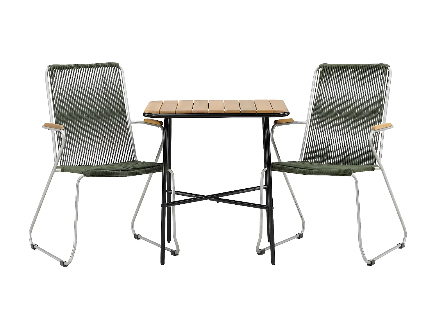 Holmbeck set de jardin table, 2 chaises naturel,vert.