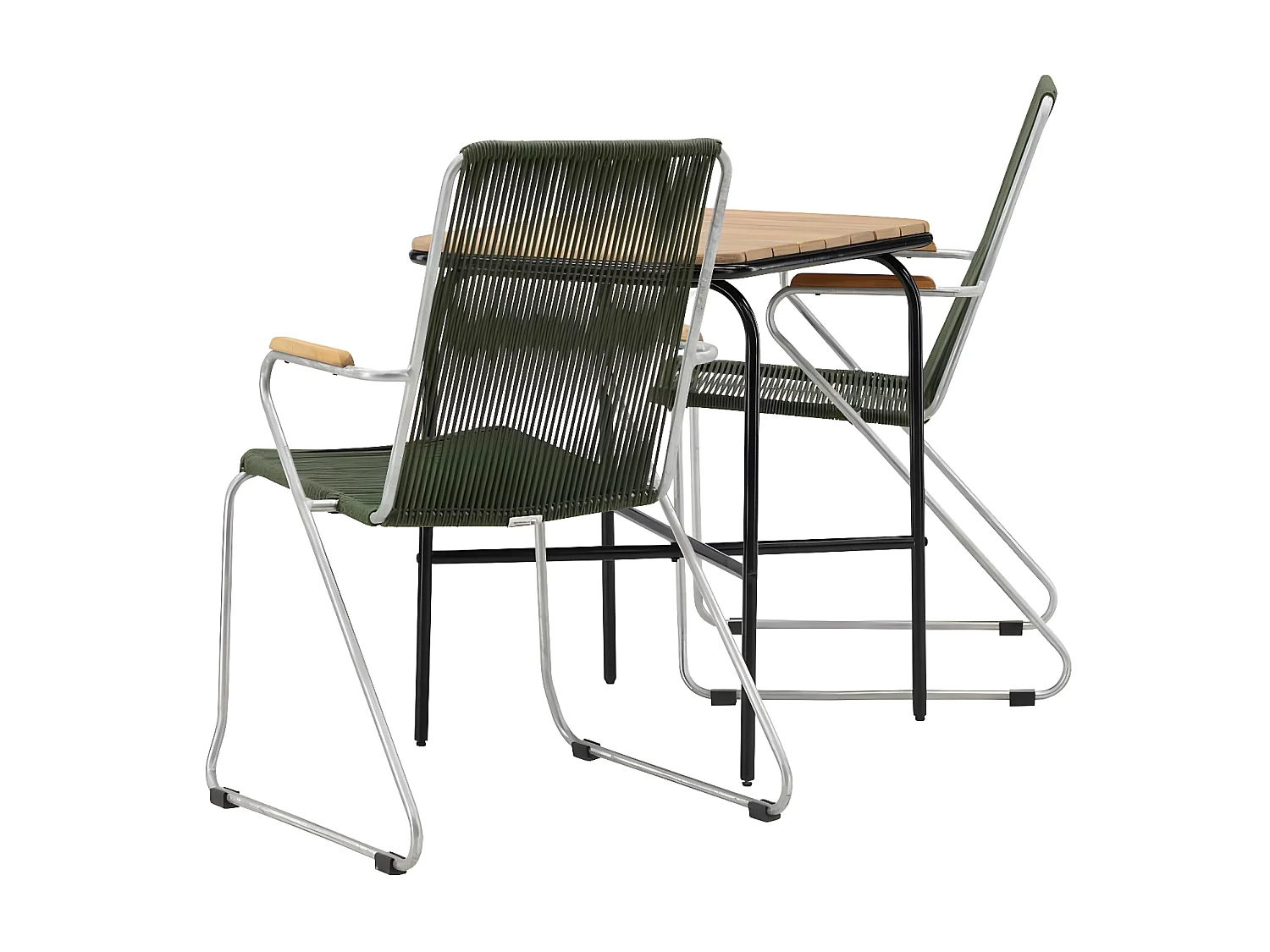 Holmbeck set de jardin table, 2 chaises naturel,vert.