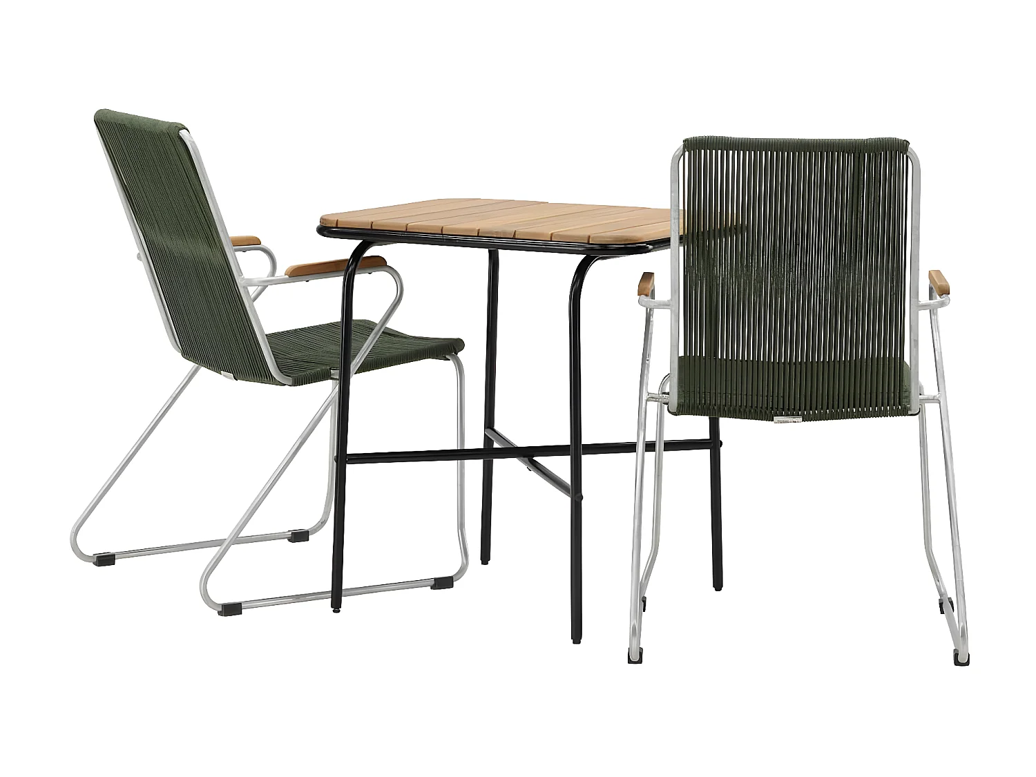 Holmbeck set de jardin table, 2 chaises naturel,vert.