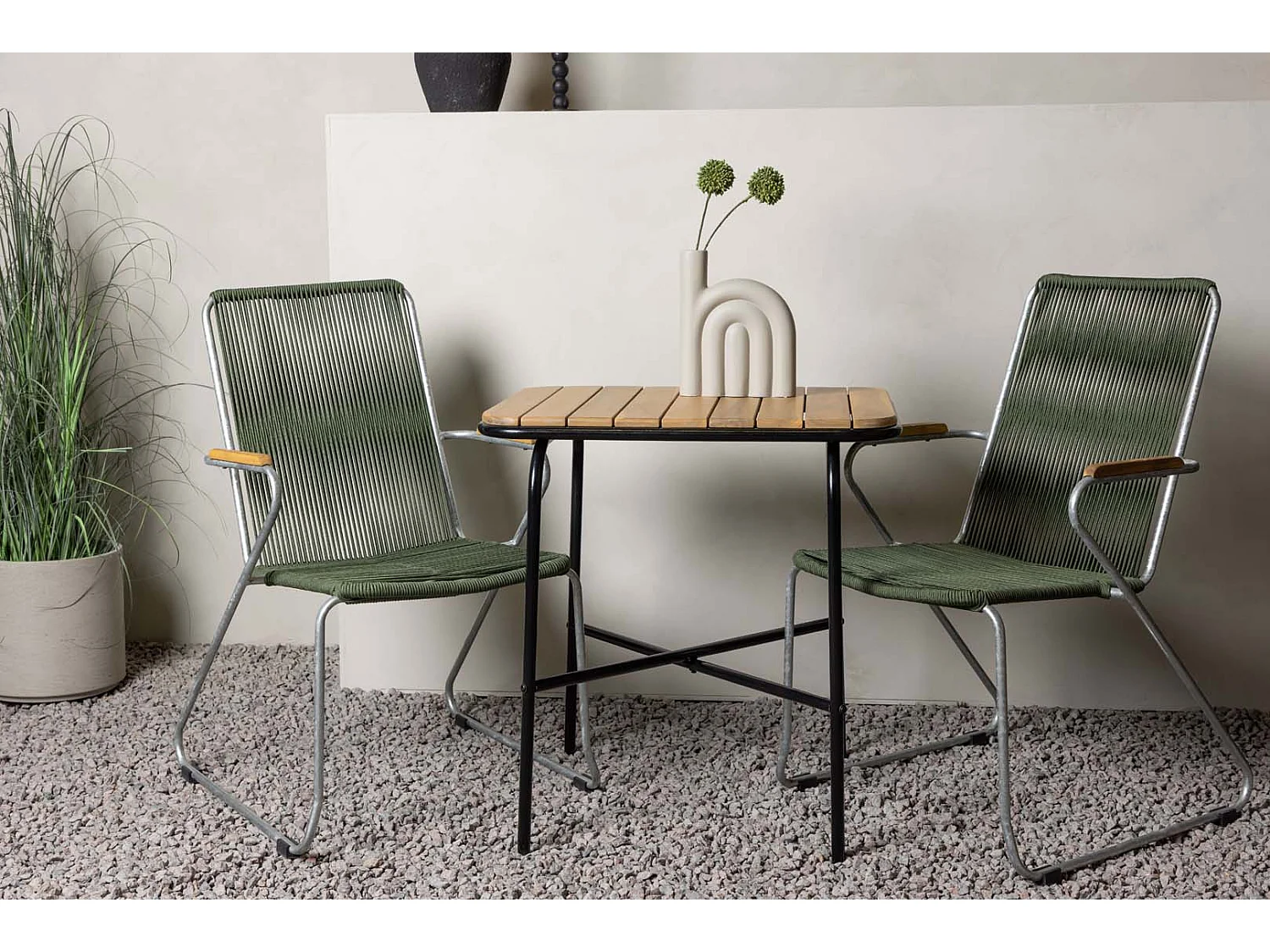 Holmbeck set de jardin table, 2 chaises naturel,vert.